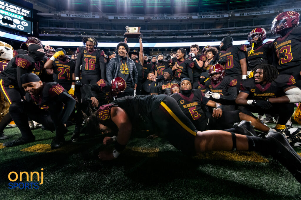 Glassboro celebrates their 2024 NJSIAA Football Group 1 State Championship.