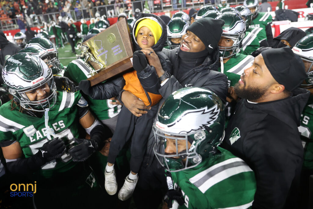 Winslow celebrates winning the 2024 NJSIAA Football Group 4 State Championship.